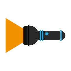 Obraz premium lit flashlight sideview icon image ector illustration design 