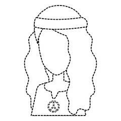 hippie woman avatar character