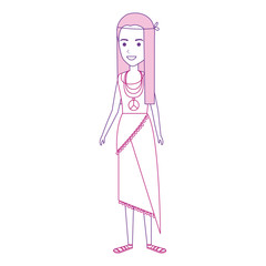 hippie woman avatar character