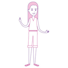 hippie woman avatar character