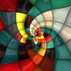 Obraz premium 3D rendering glossy flower artwork