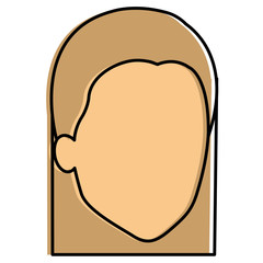 beautiful woman head avatar character