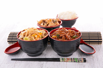 assorted asian food
