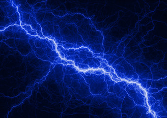 Blue electrical background, plasma and lightning design