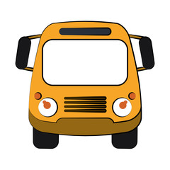 school bus frontview icon image vector illustration design 