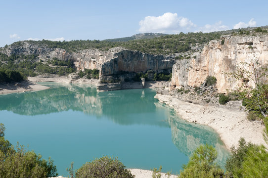 Santolea Reservoir in Teruel, Aragon, Spain