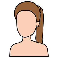 beautiful woman shirtless avatar character