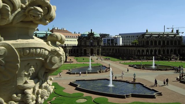 Famous Zwinger palace in Dresden, Saxrony, Germany, Jul 2017