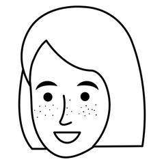 beautiful woman head avatar character