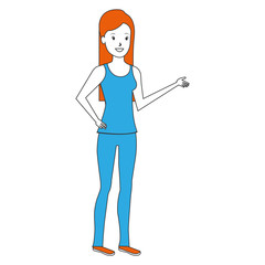 beautiful woman avatar character vector illustration design