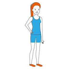 beautiful woman avatar character vector illustration design