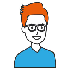 young man avatar character vector illustration design