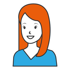 beautiful woman avatar character vector illustration design