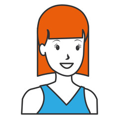 beautiful woman avatar character vector illustration design