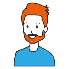 young man avatar character vector illustration design