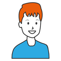 young man avatar character vector illustration design