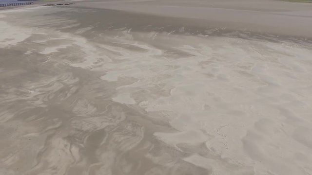 A Short Aerial Shot of the Sand Patterns
