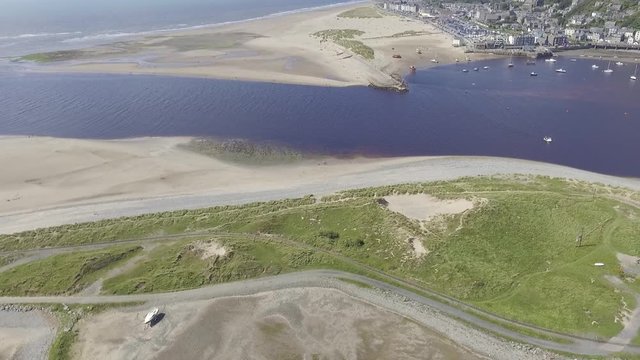 A Short Descending Shot of Fairbourne Estuary