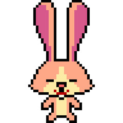 vector pixel art bunny