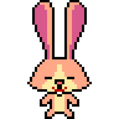 vector pixel art bunny