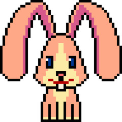 Obraz premium vector pixel art bunny