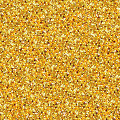 Gold glitter sparkling seamless pattern