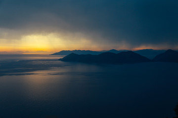 Amazing dramatic sunset.