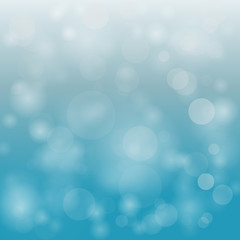 blue light dots on  background space Vector bokeh effect
