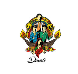 Happy Diwali creative background for Diwali festival.