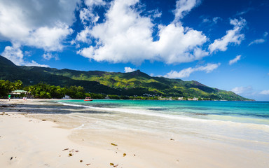 Fototapeta na wymiar Beau Vallon Beach, Mahe, Seychelles