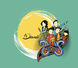 Happy Diwali creative flyer for Diwali festival.