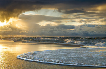 Panele Szklane Podświetlane  Zachód słońca nad Bałtykiem