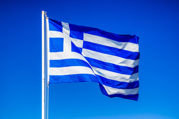 Obraz premium Waving greek flag