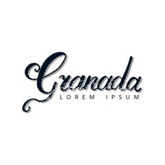 Fototapeta premium Granada hand lettering logo