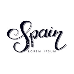 Spain hand lettering logo