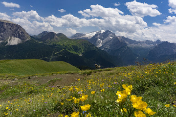 Fototapeta na wymiar Beautiful scenery of the Dolomites in June. Italy.
