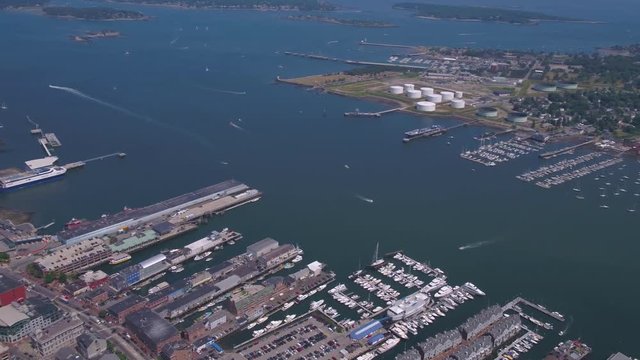 Aerial Maine Portland July 2017 Sunny Day 4K Inspire 2 