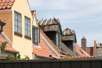 Dächer eines dänischen Fischerdorfs