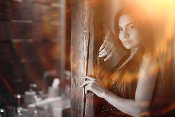 Girl home portrait young adult beautiful