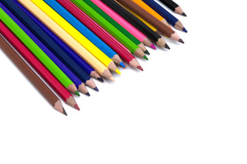 Close up Isolated Pencil color by color