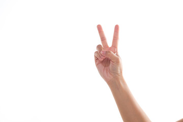 hand on white background