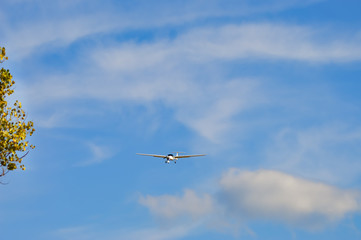 Small parachuting plane