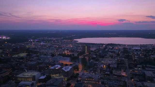 Aerial Maine Portland July 2017 Night 4K Inspire 2 