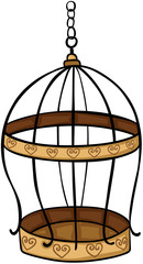 Golden bird cage
