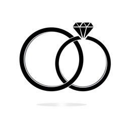 Wedding Ring, Marriage symbol,  Wedding icon. Diamond.  Wedding jewelry