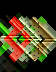 Color arrows on black background