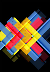 Color arrows on black background