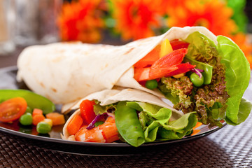 Sandwiches roll tortilla