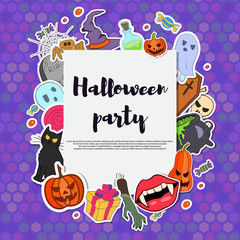 Fototapeta premium Vector Halloween party invitation