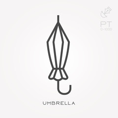 Line icon umbrella